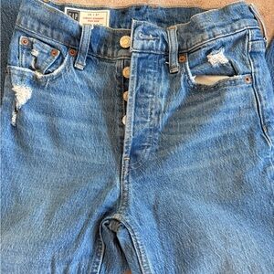 GAP Men's Relaxed Blue Jeans with Distressed Details